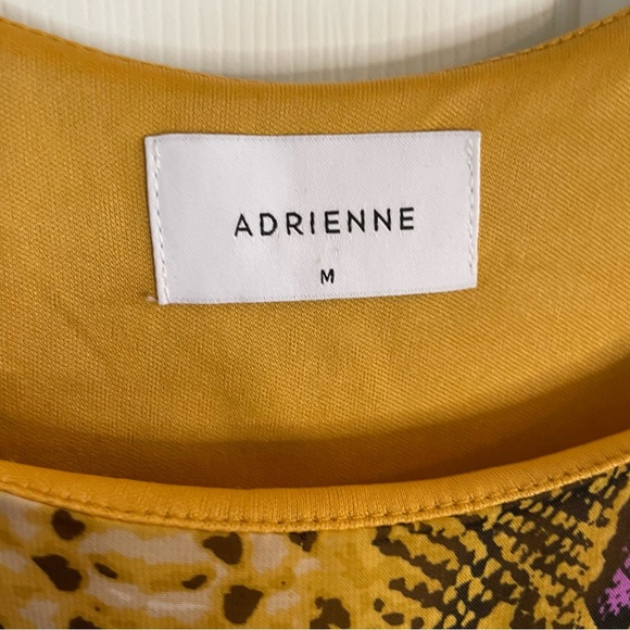 Adrienne Yellow and Purple Snake Print Tank Top With Tie Front Size Medium - Picture 4 of 7